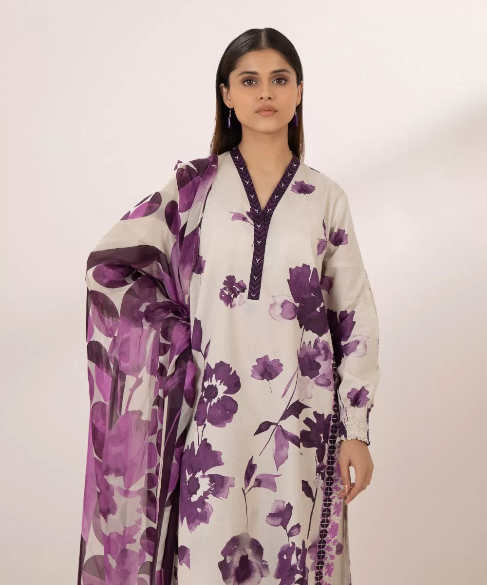 3 Piece - Printed Lawn Suit