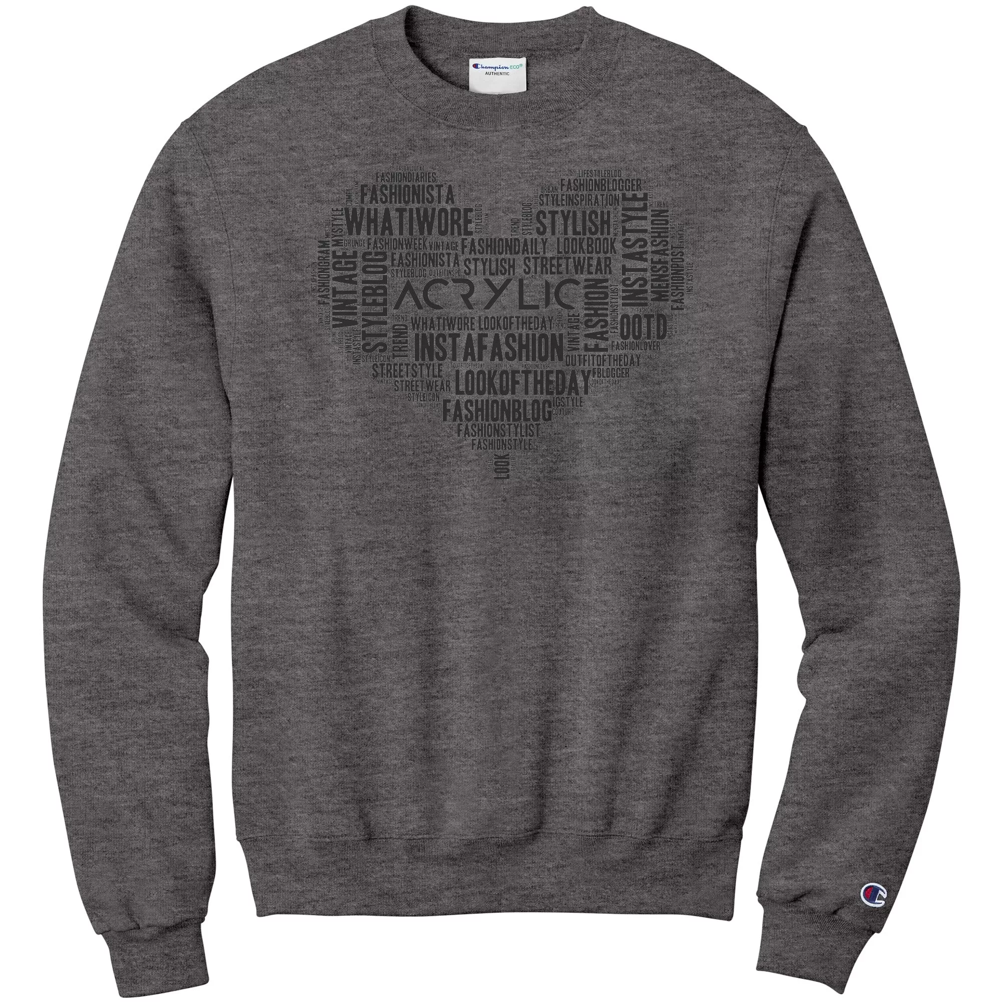 Acrylic Word Cloud Sweatshirt