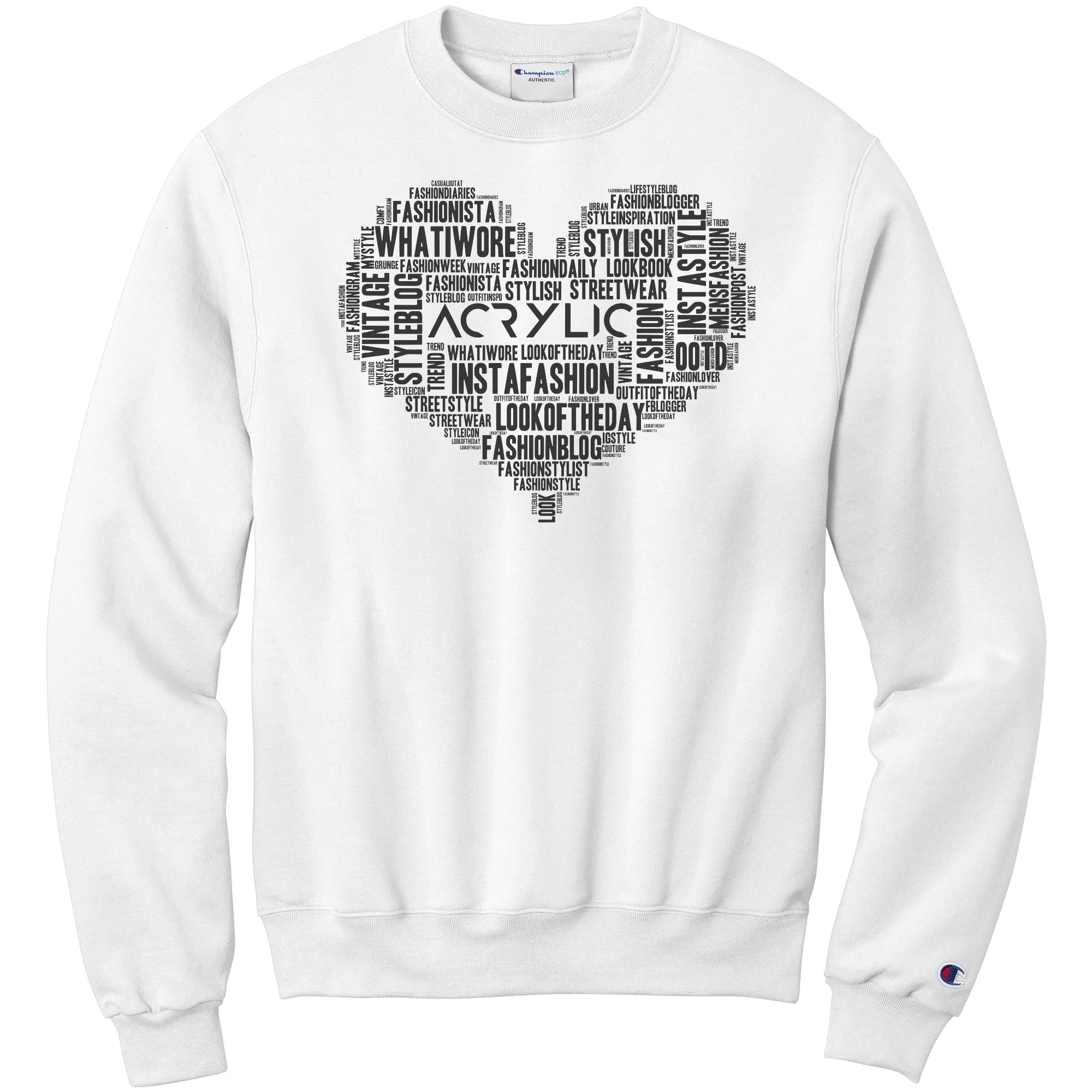 Acrylic Word Cloud Sweatshirt