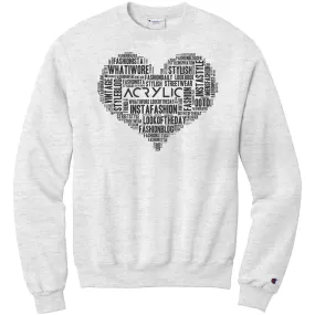 Acrylic Word Cloud Sweatshirt