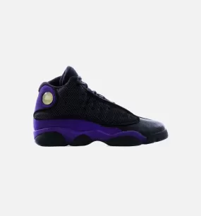 Air Jordan 13 Retro Court Purple Grade School Lifestyle Shoe - Black/White/Court Purple Free Shipping