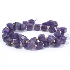 Amethyst 7mm Cube Table Cut - 15-16 Inch