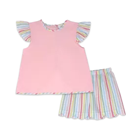 Angel Short Set - Playful Pink Rainbow