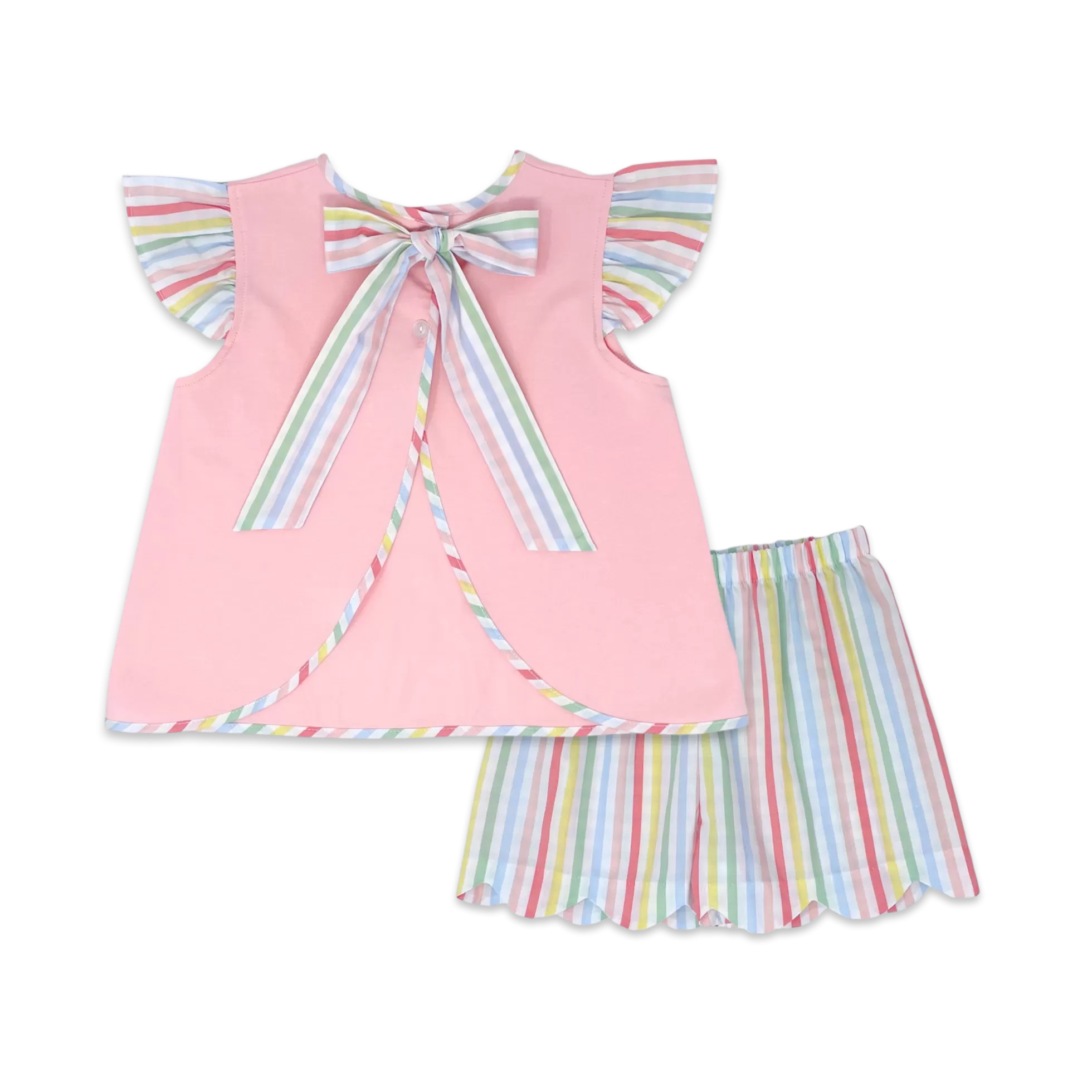 Angel Short Set - Playful Pink Rainbow