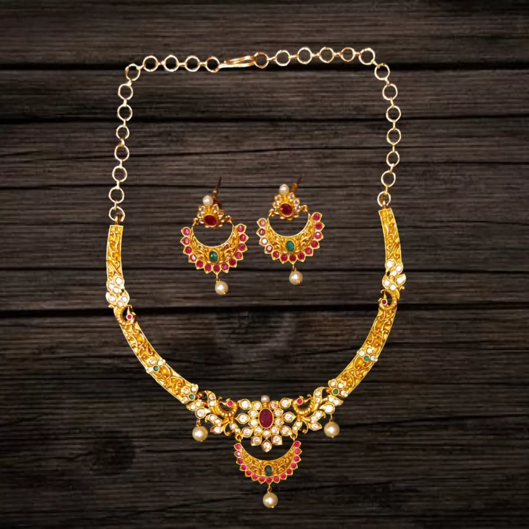 Asp Fashion Jewellery Matte Kanti Necklace Set