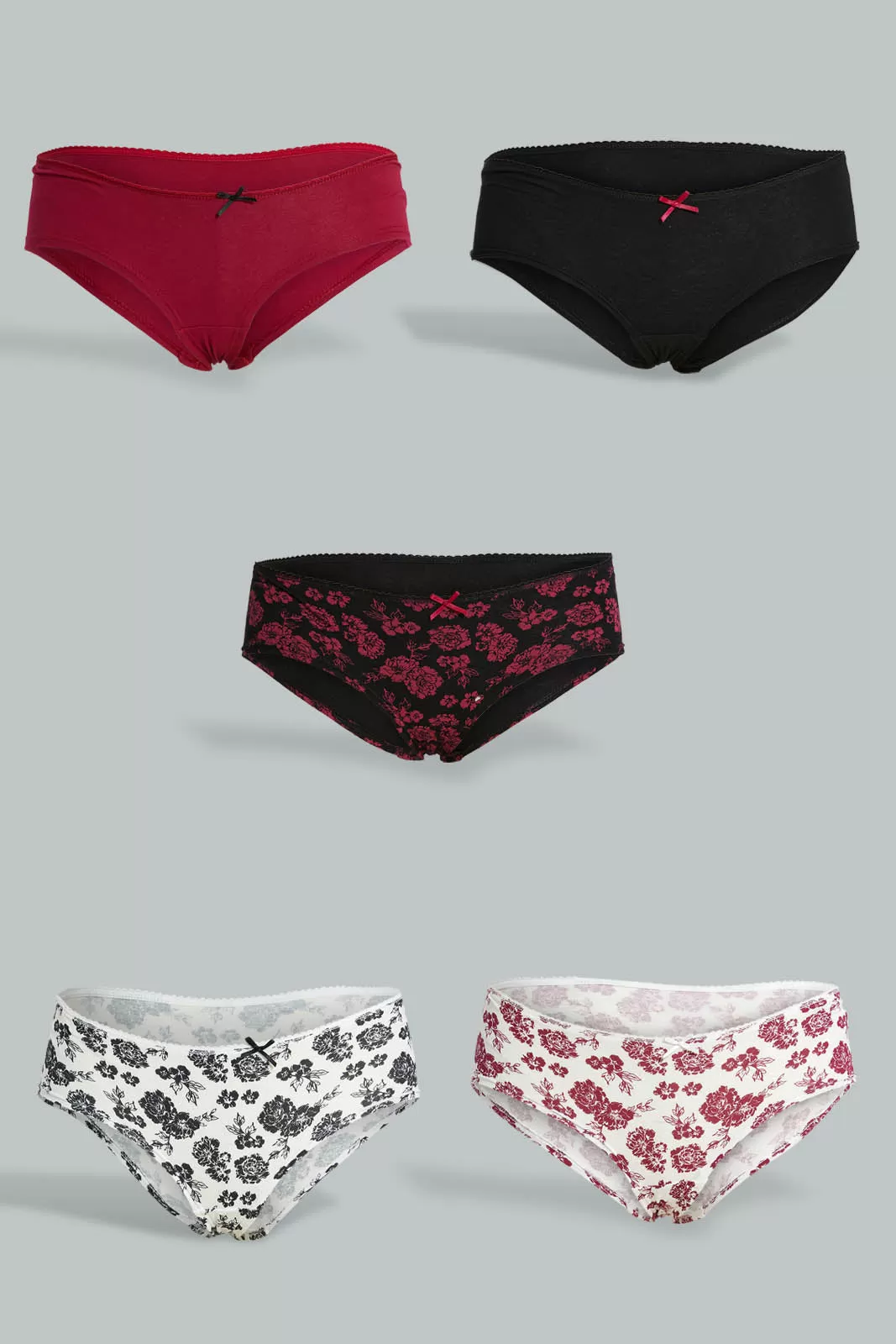 Assorted Boyleg Briefs For Women (Pack of 5)