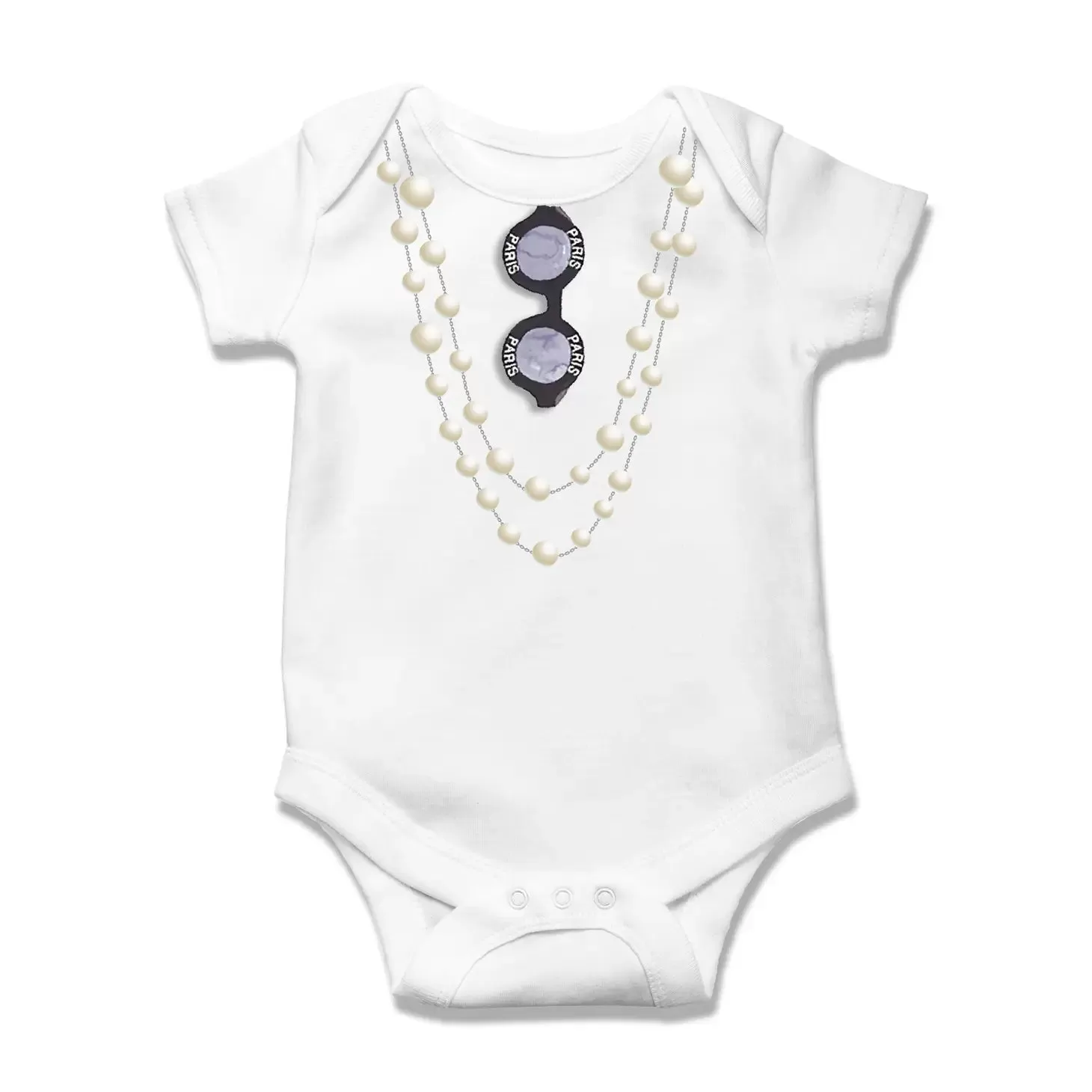 Baby Onsie - Pearl Necklace