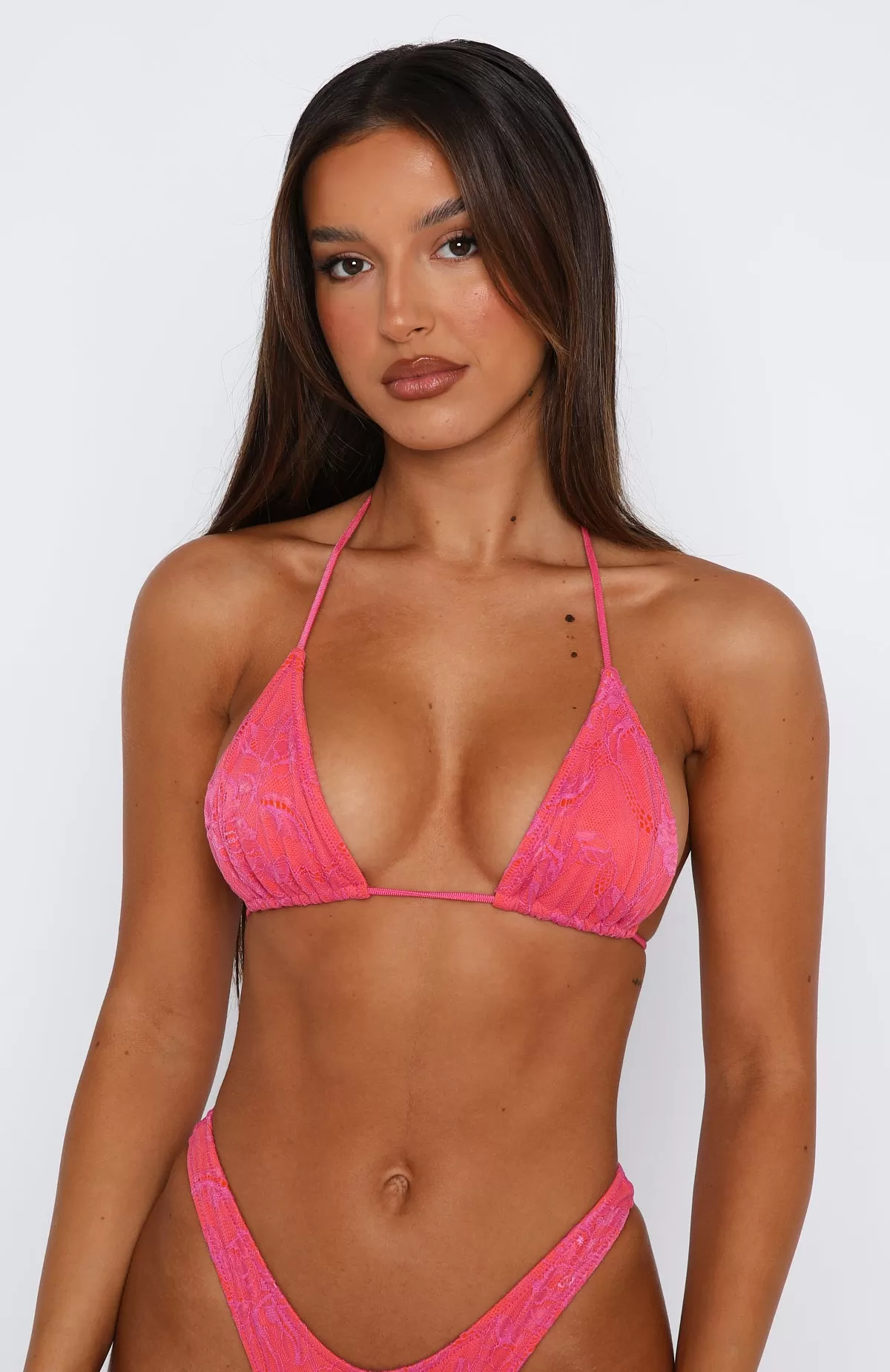 Beach Babe Bikini Top Hot Pink