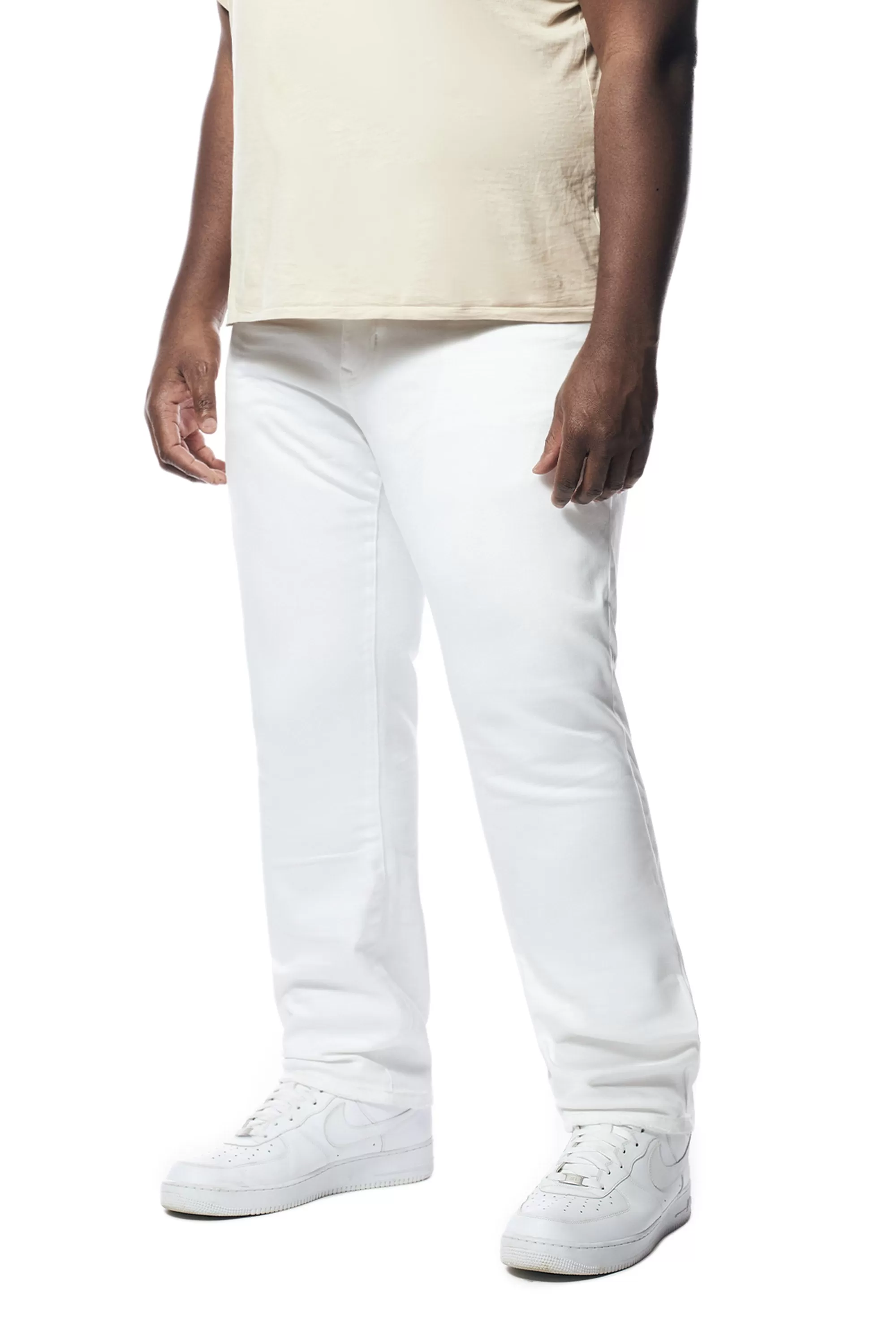 Big and Tall - Essential Premium Washed Jean -White