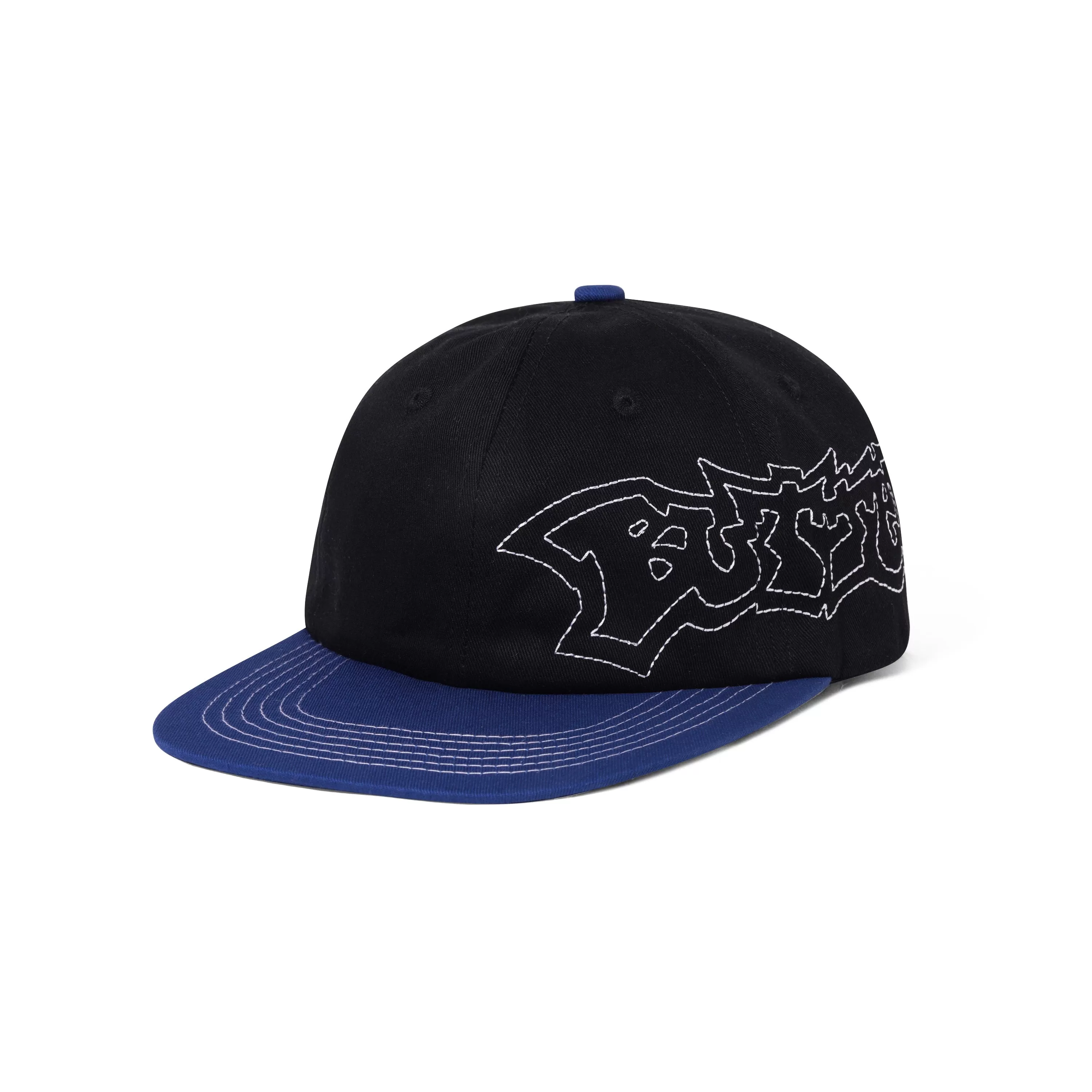 Butter Goods Yard 6 Panel Cap Black/Royal Blue