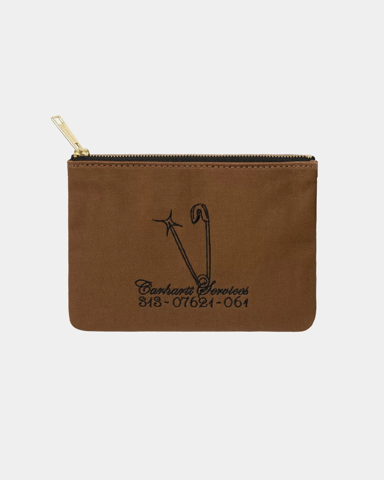 Canvas Graphic Zip Wallet | Hamilton Brown Safety Pin Embroidery