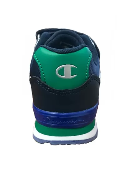 Champion children's sneakers shoe with velcro Low Cut Erin S31370-F19-BS517 blue green white