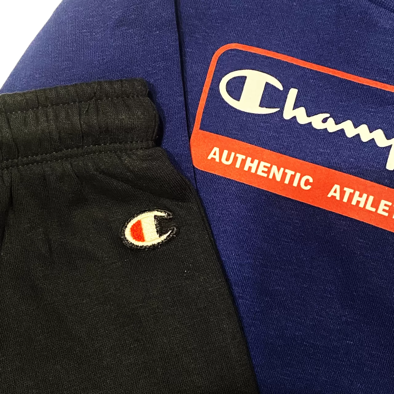 Champion infant's tracksuit with American Classic crewneck sweatshirt 306533 BS559 light blue-dark blue