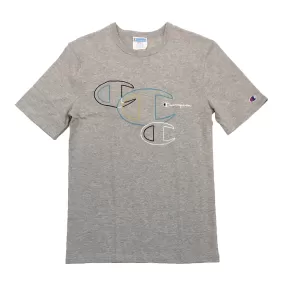 Champion Life Logo Embroidered Tee (Grey)