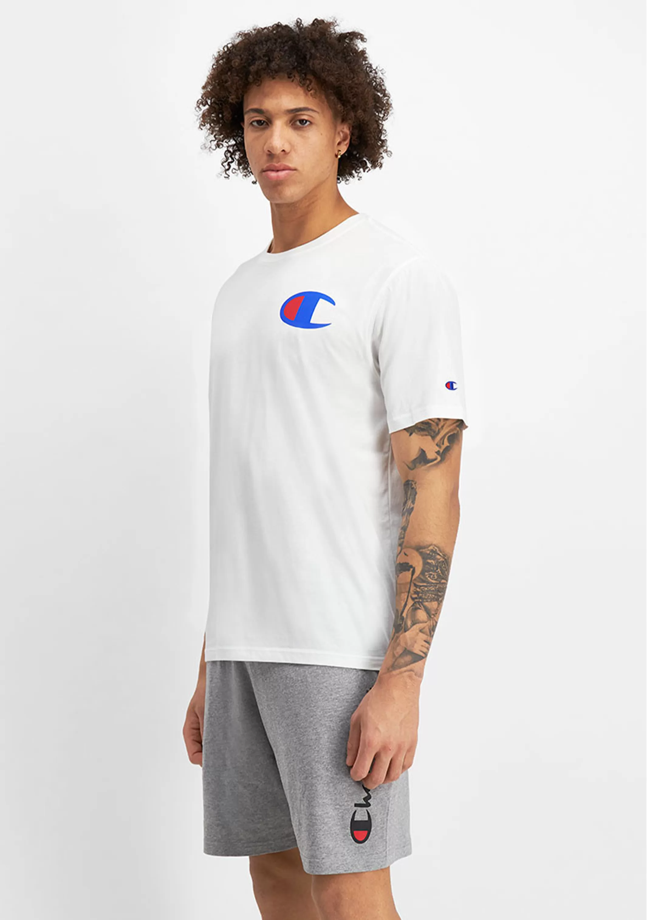 Champion Mens C Logo Tee White <BR> AY68N WIT