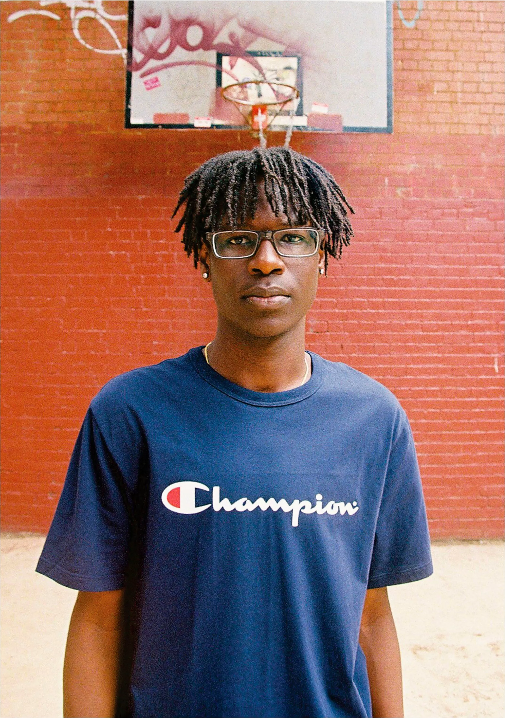 Champion Mens Script Logo Short Sleeve Tee Navy <br> AXQPN NAV