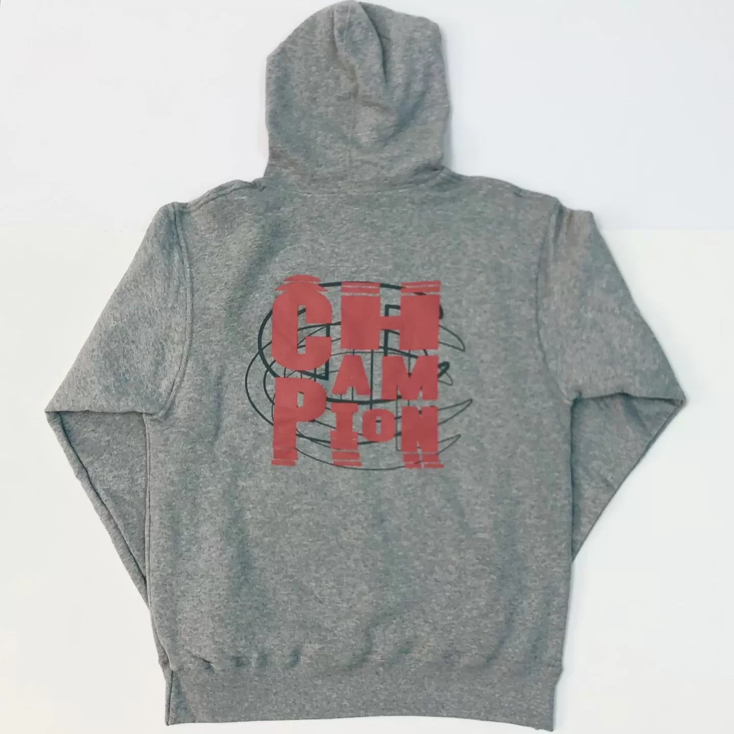 CHAMPION Powerblend Fleece Hoodie Logo - Grey