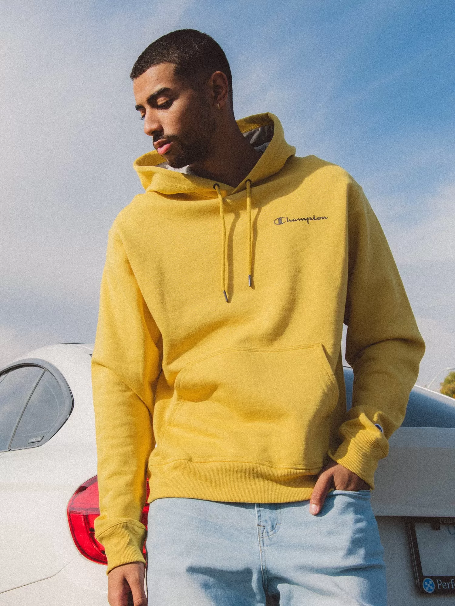 CHAMPION POWERBLEND SCRIPT HOODIE