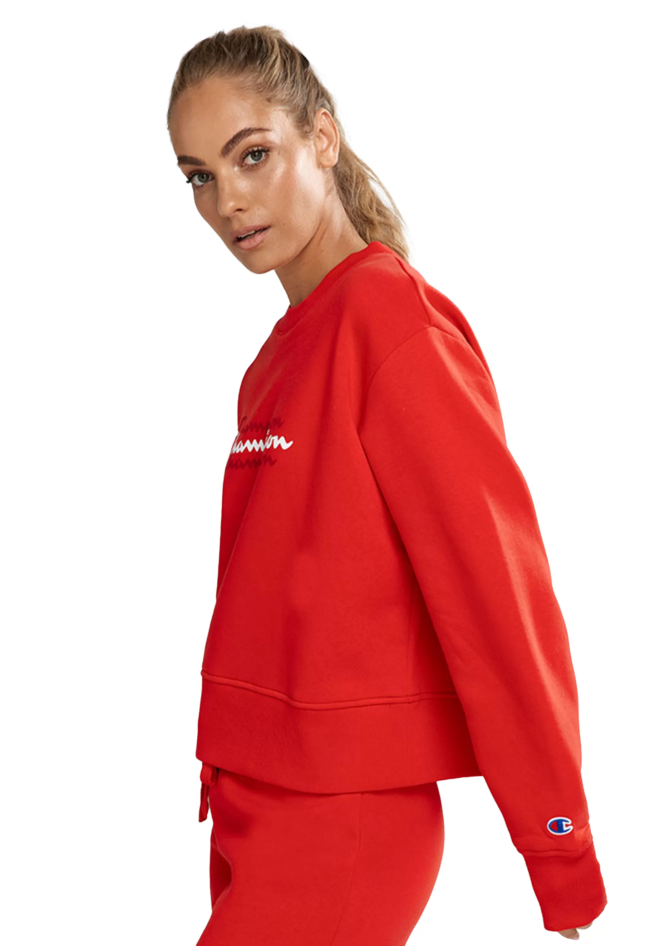 Champion Womens Sporty Graphic Crop Crew <br> CTMVN 5Y1