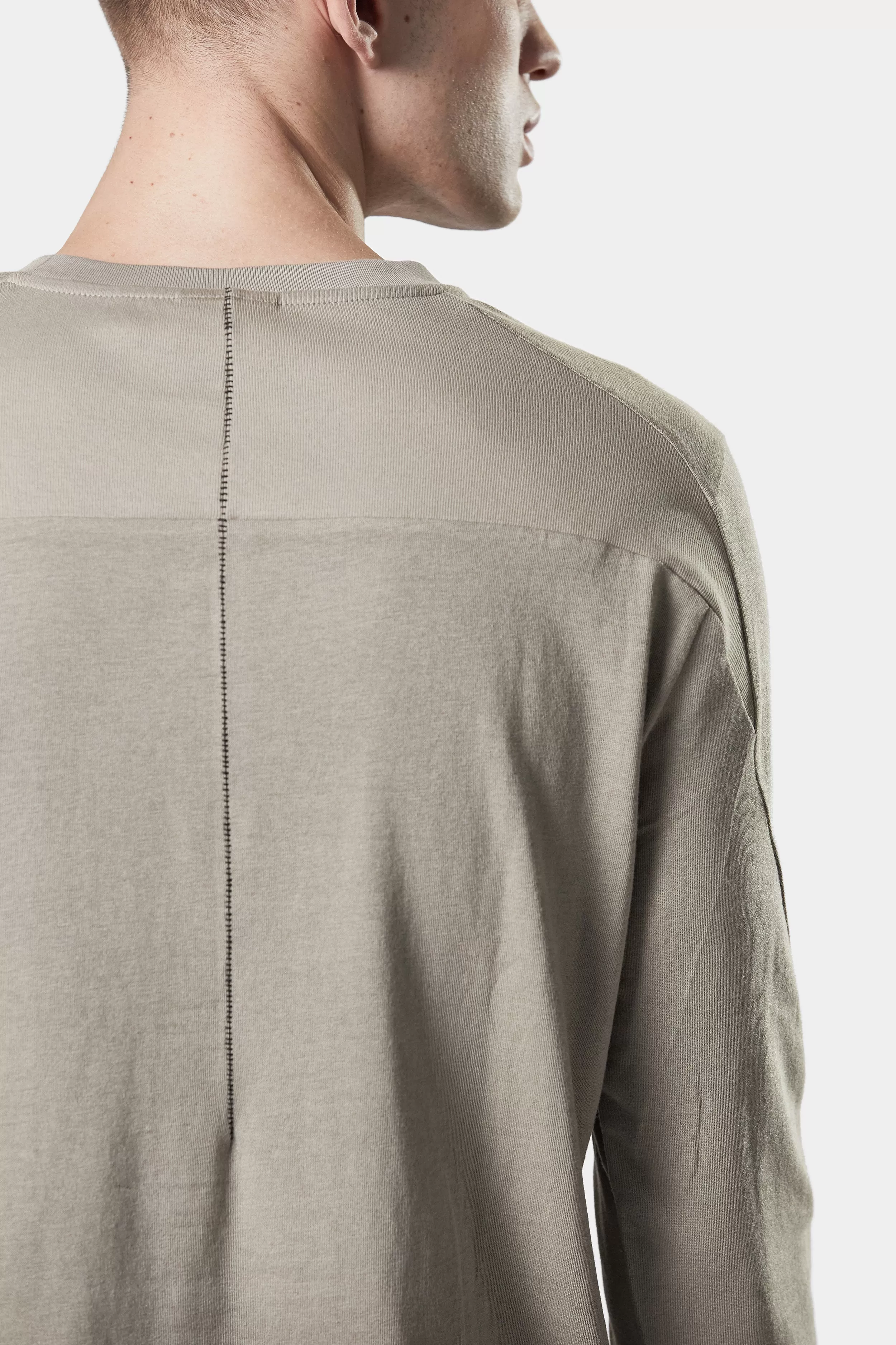 Contrast long sleeve t-shirt, Beige