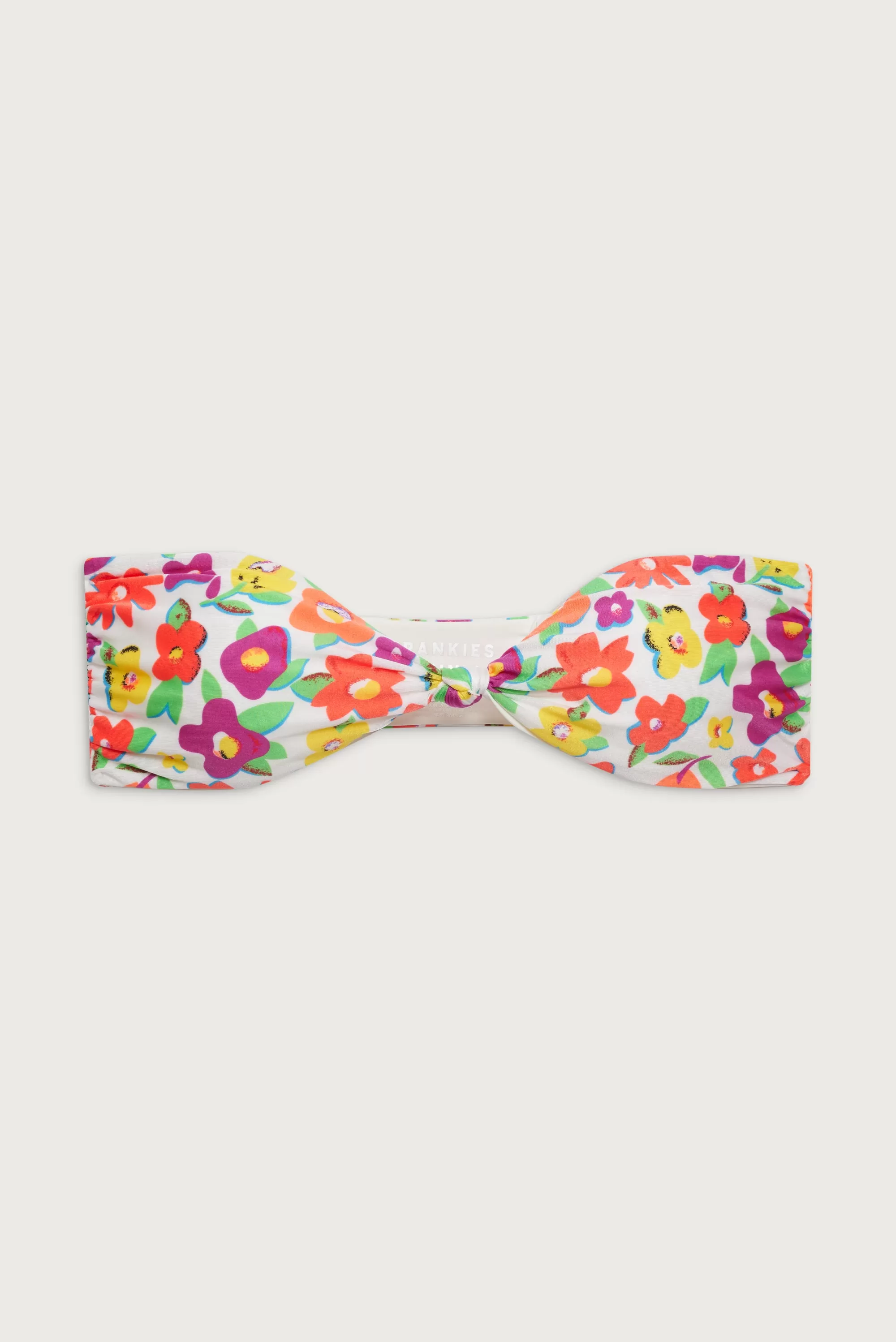 Crescent Shine Bandeau Bikini Top - French Flowers