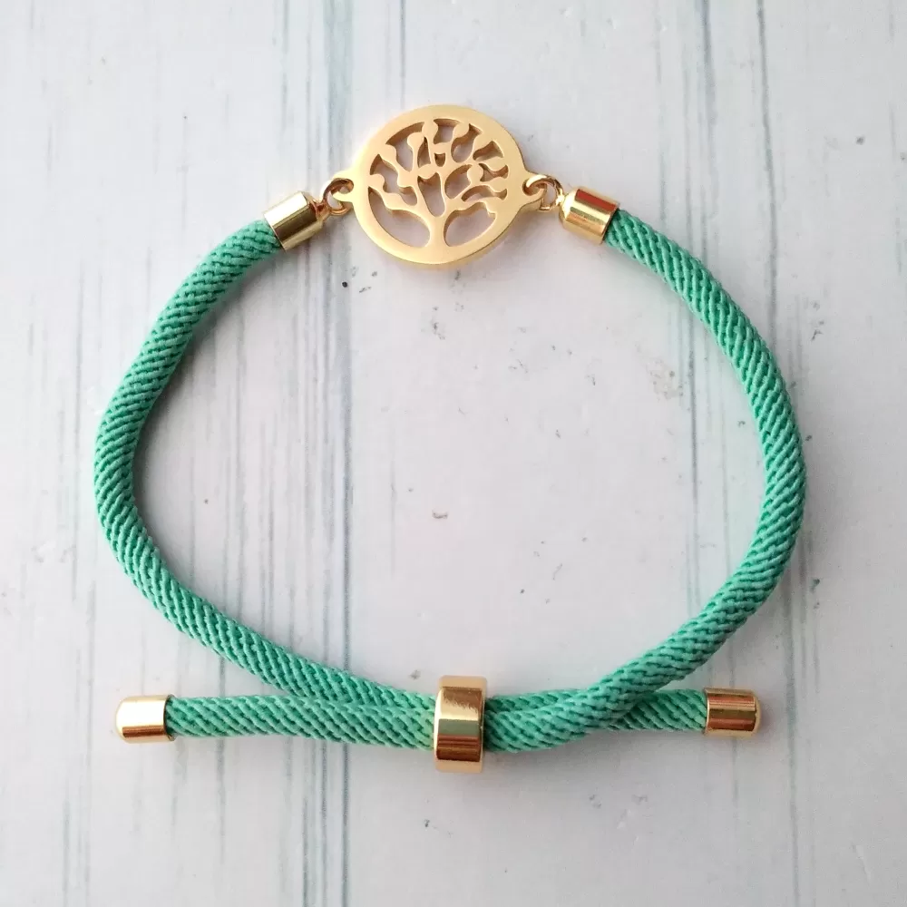 Dani Tree of Life Corded Slider Bracelet