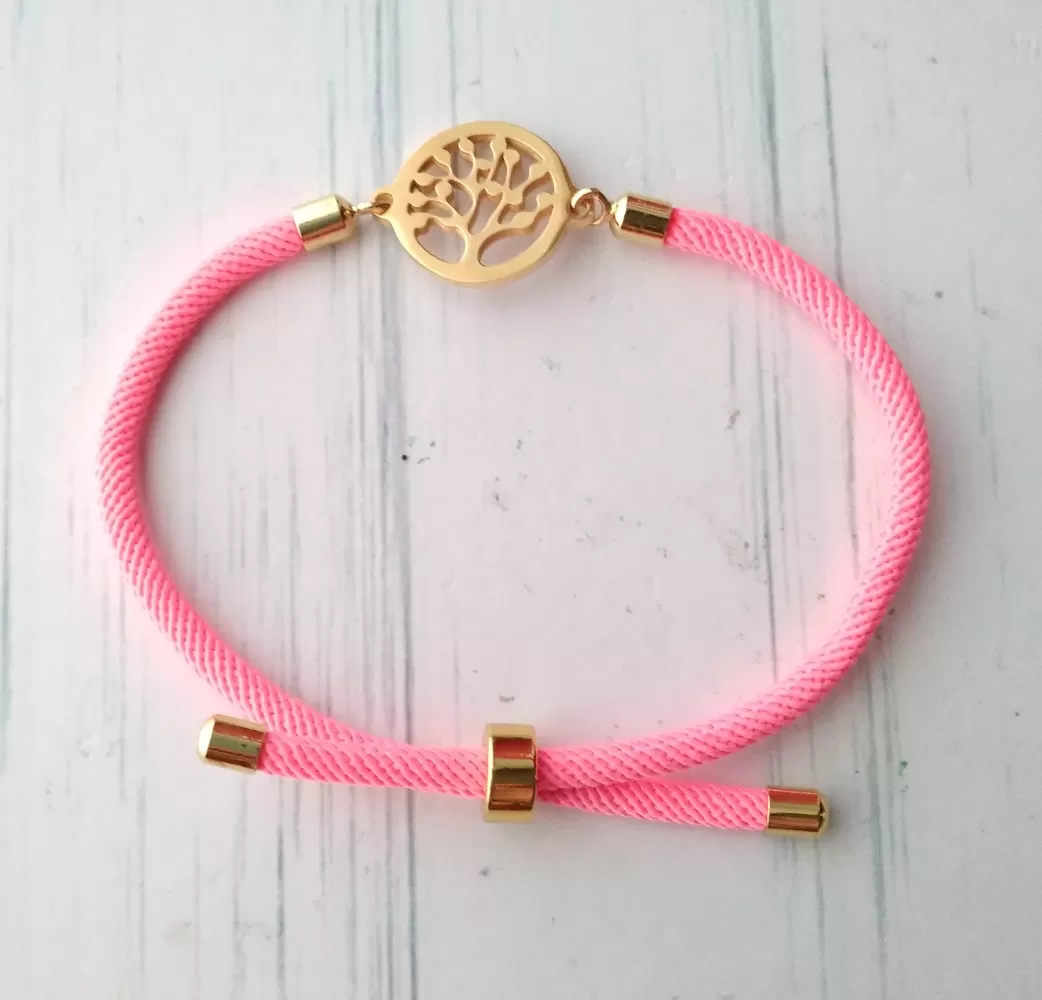 Dani Tree of Life Corded Slider Bracelet