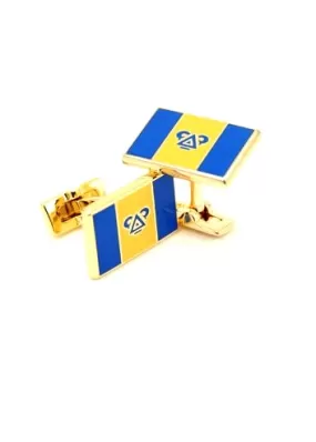 Delta Upsilon Gold Plated Flag Cufflinks