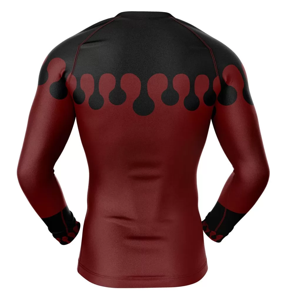 Demon Slayer 'Doma Print' Long Sleeve Compression Rashguard