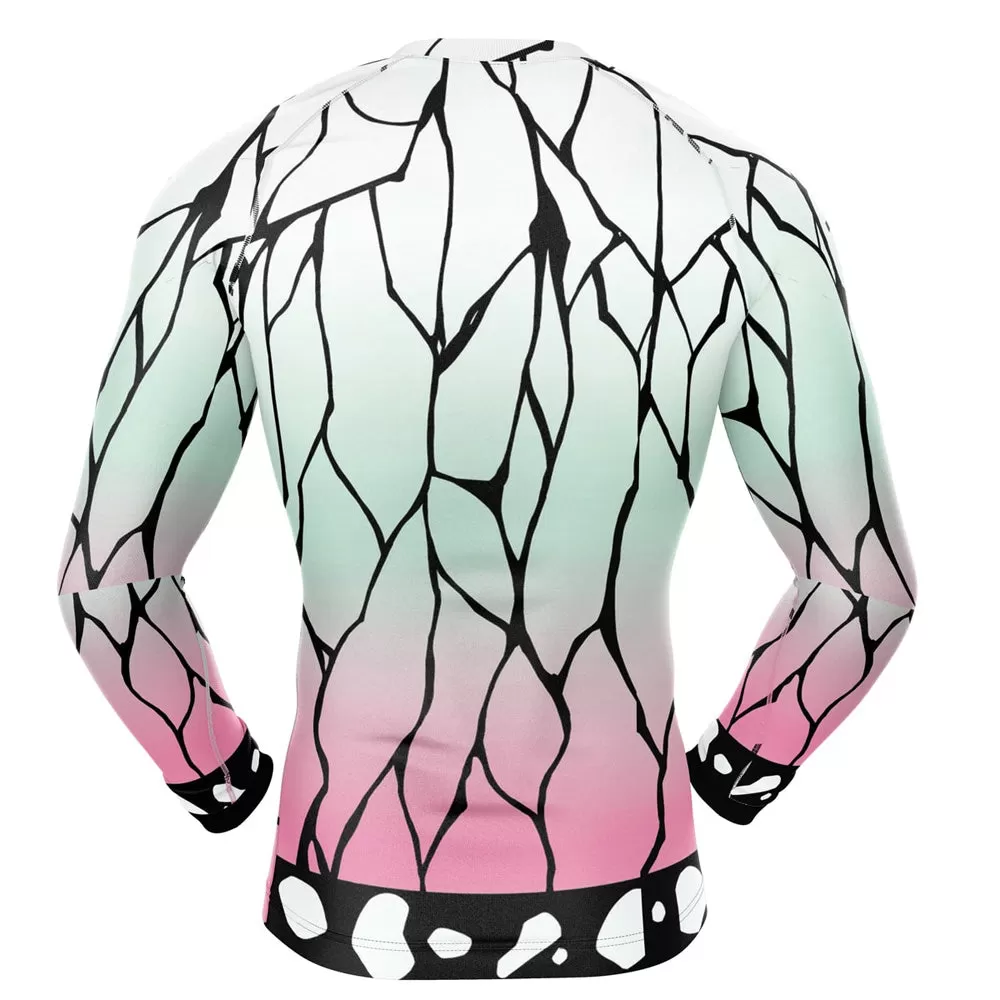 Demon Slayer 'Shinobu Print' Long Sleeve Compression Rashguard