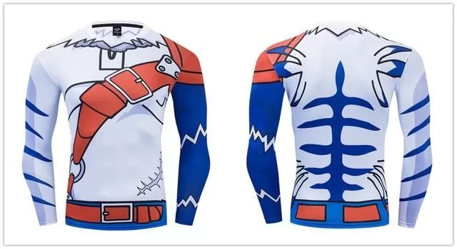 Digimon Compression 'Weregarurumon' Premium Long Sleeve Rashguard