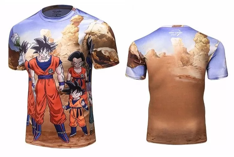 Dragon Ball Z Compression 'Goku | Amid the Stones ' Elite Short Sleeve Rashguard