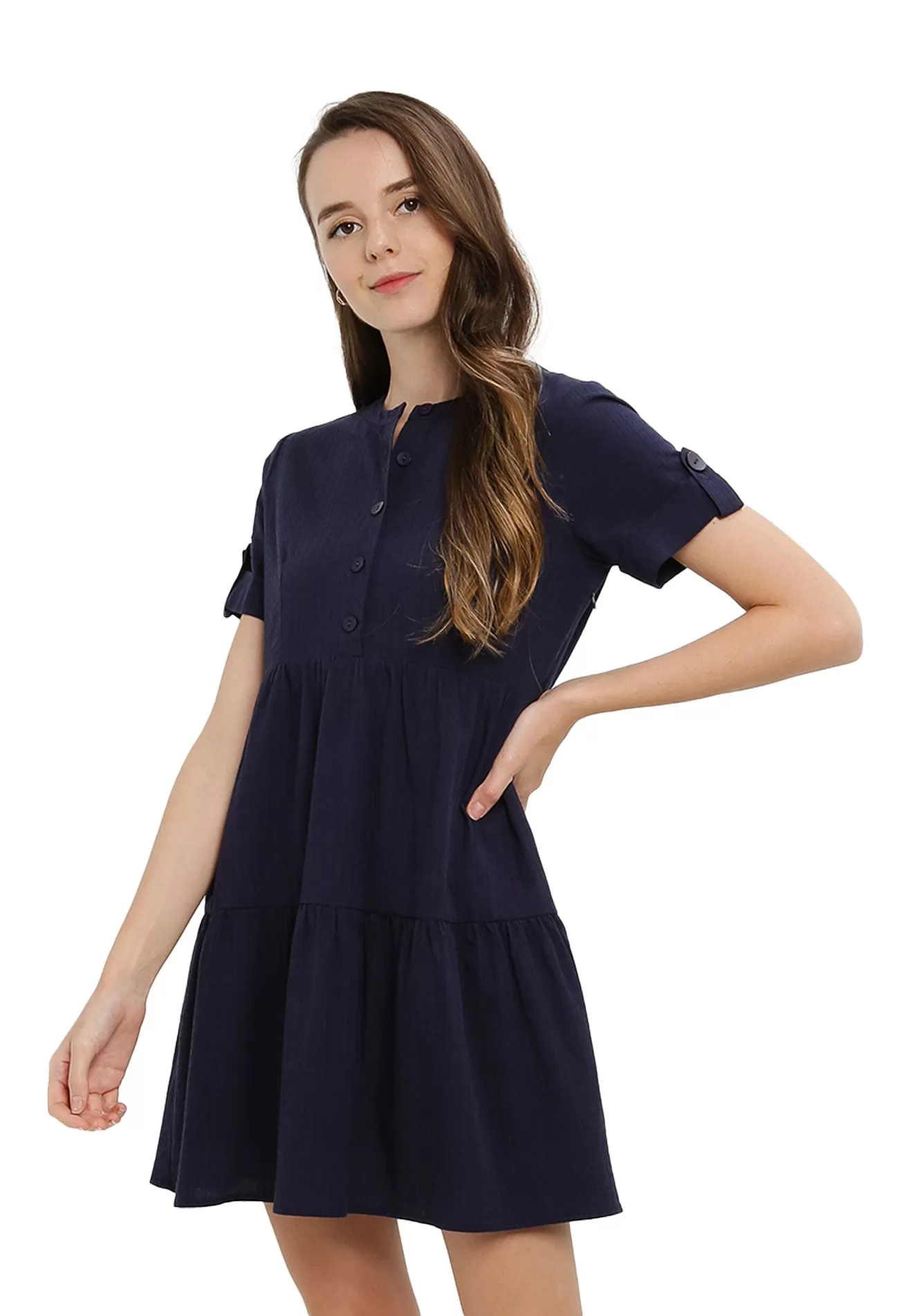 ELLE Apparel Ruffle Hem Mini Dress