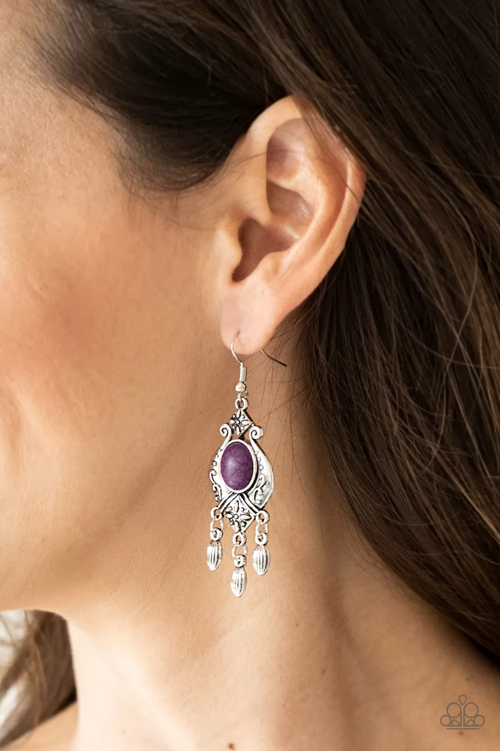 Enchantingly Environmentalist - Purple Earring