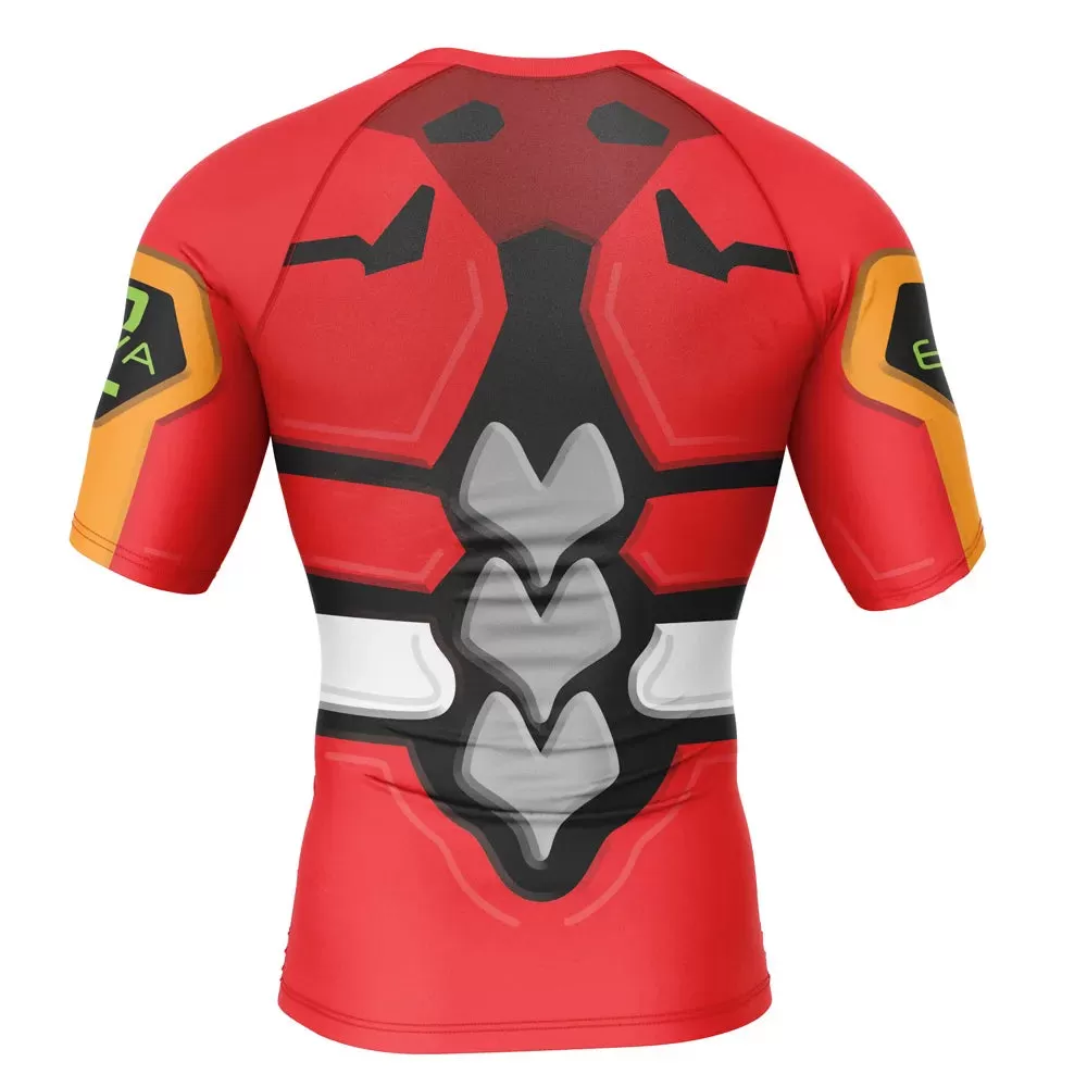 Evangelion Unit-02 Short Sleeve Compression Rashguard