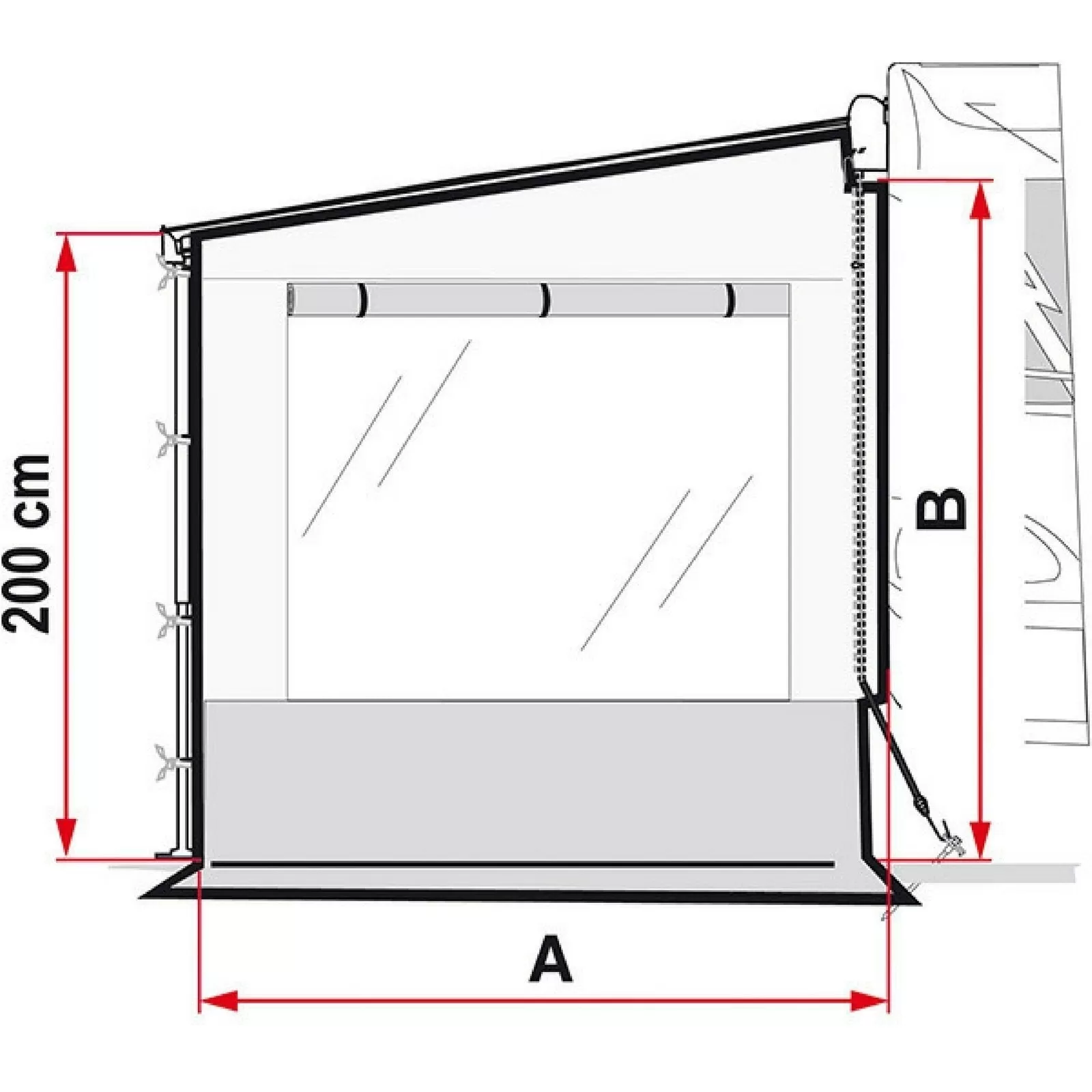 Fiamma Side W Pro Shade Panel