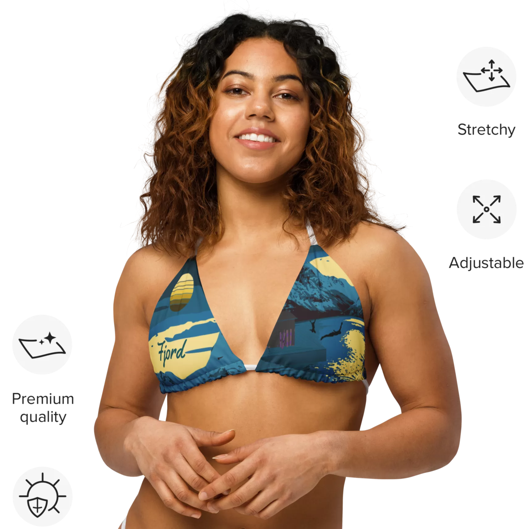 Fjord Après recycled string bikini top