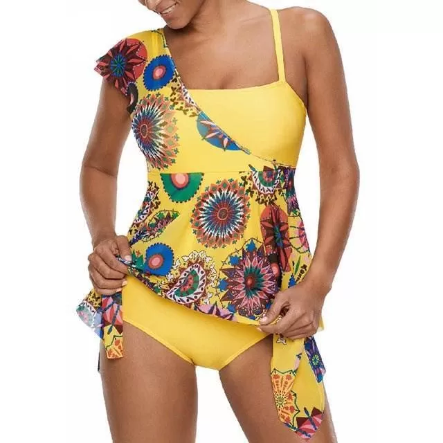 Floral One-Piece Swimwear