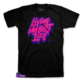 Foamposite Purple Camo Shirt - Living Life - Black