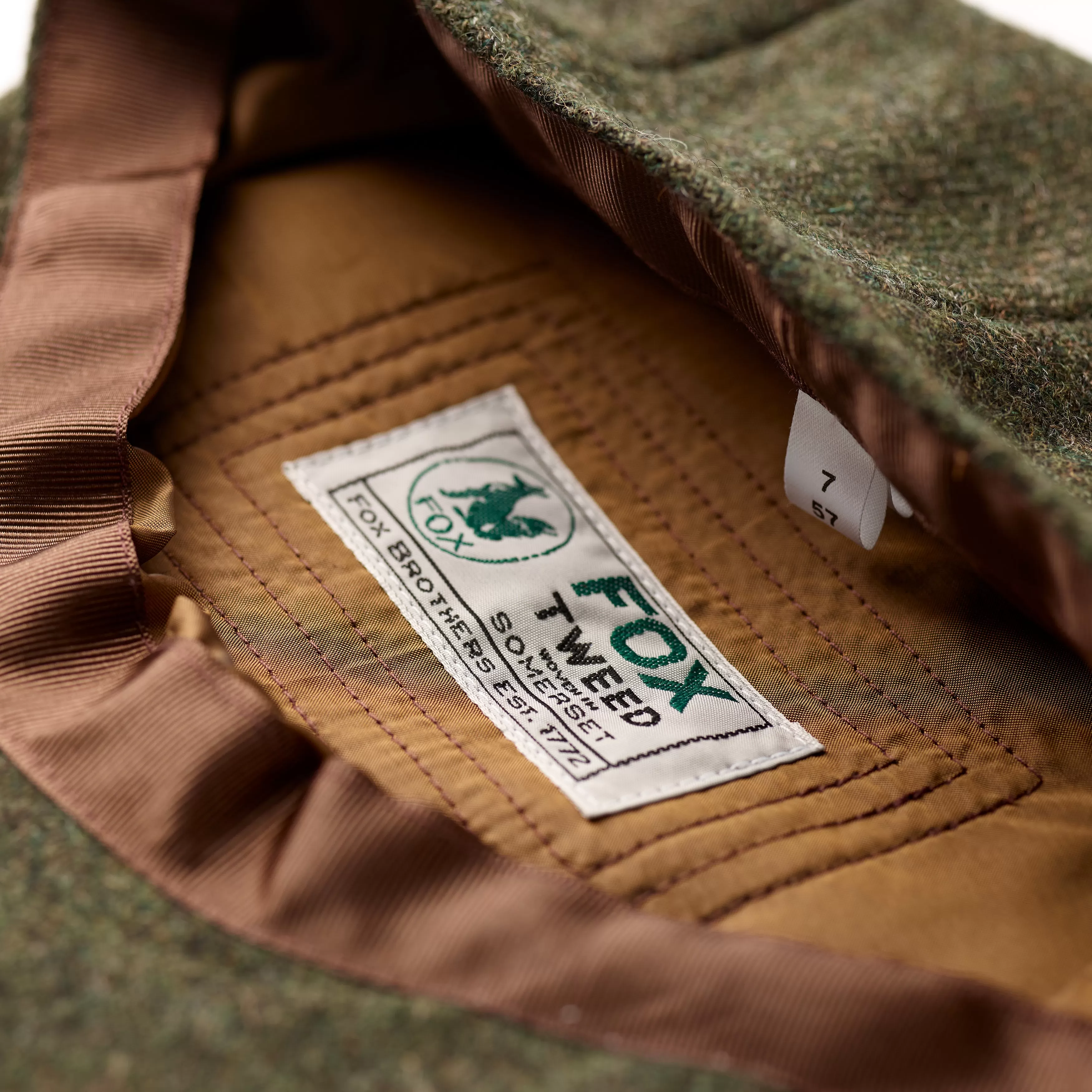 Fox Tweed Classic Cap In Forest Green Twill