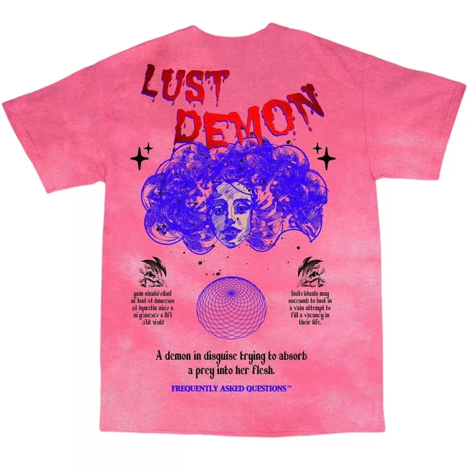 Frequently Asked Questions Lust Demon T Shirt (Coral) 23-391BP