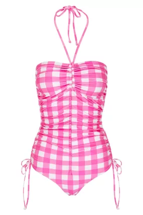 Gingham Halter One Piece