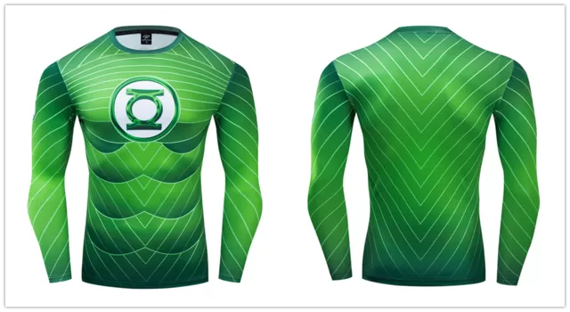 Green Lantern Compression 'Comic' Premium Long Sleeve Rashguard