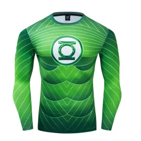 Green Lantern Compression 'Comic' Premium Long Sleeve Rashguard