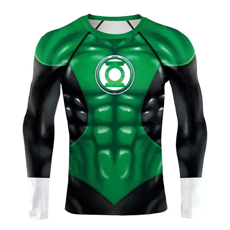 Green Lantern Compression 'War of the Lanterns' Long Sleeve Rashguard