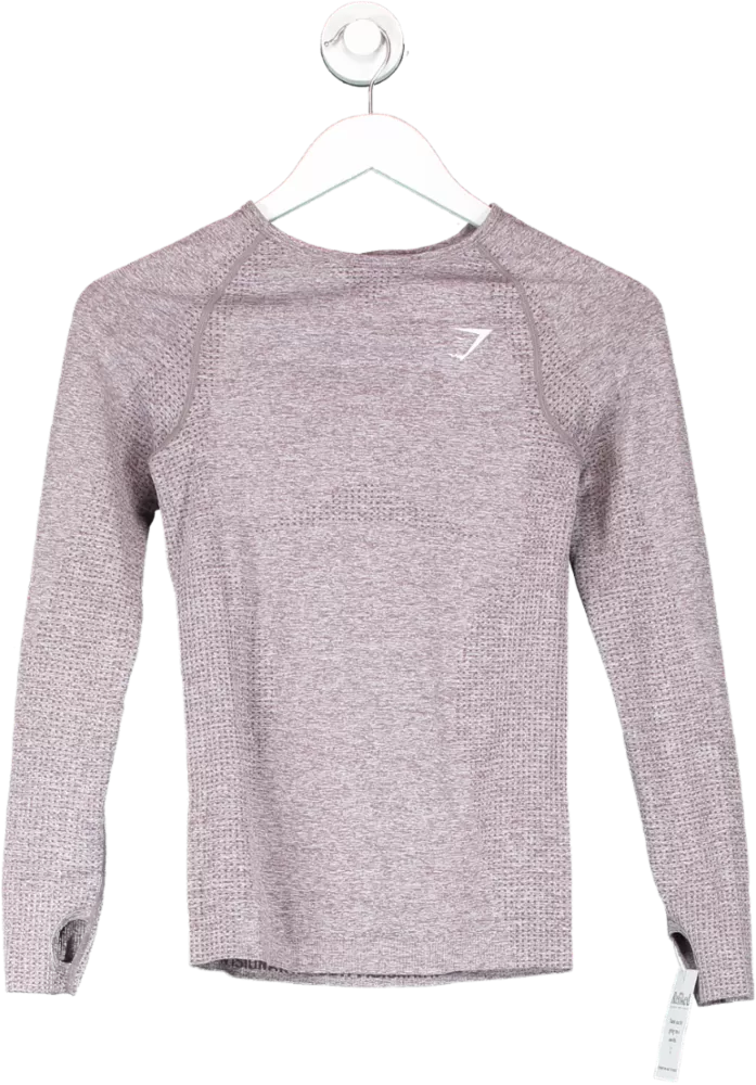 gymshark Purple Flex Long Sleeve Top UK S