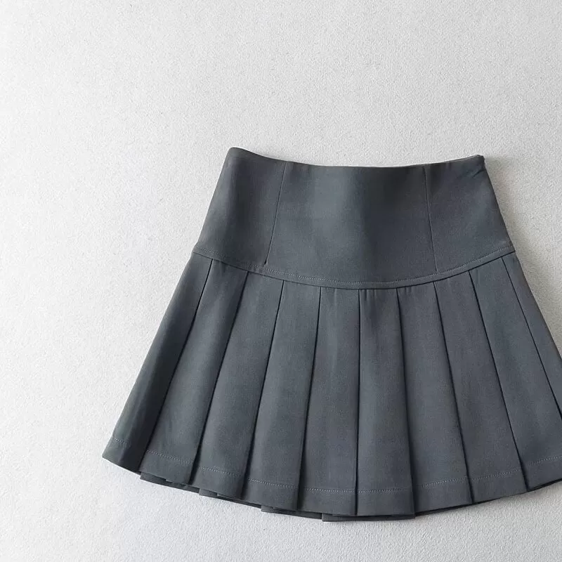 High waisted Spicy Girls College style pleated skirt BY9130