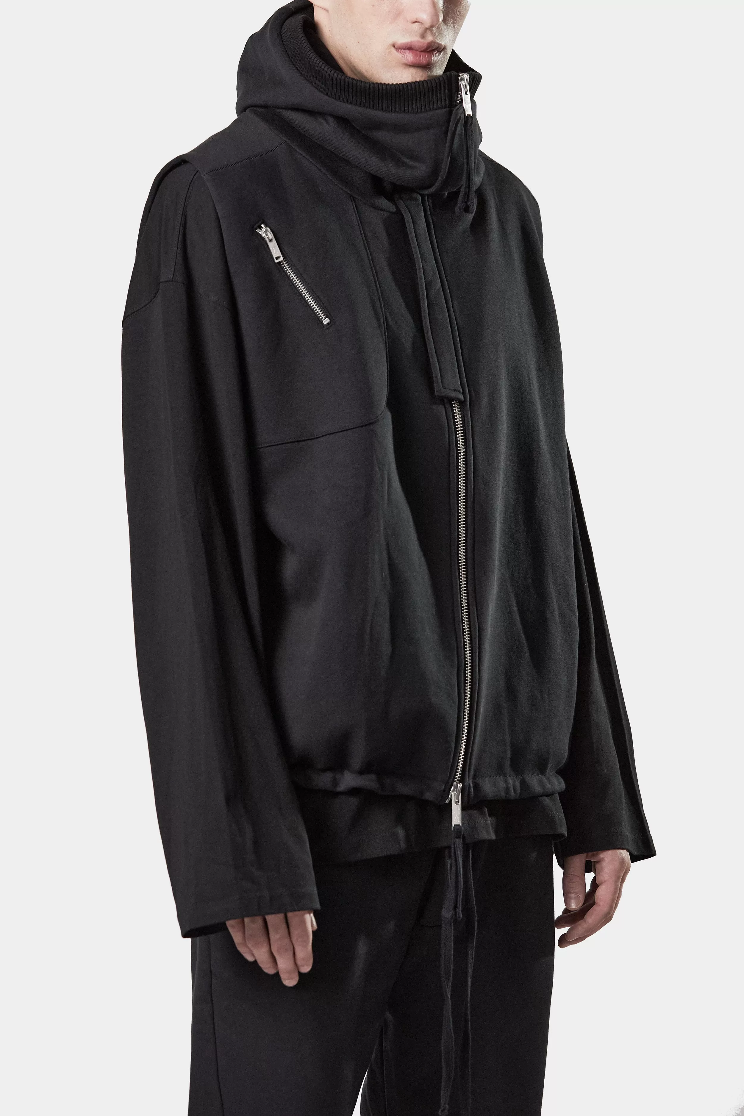 Hooded zip up sweat vest