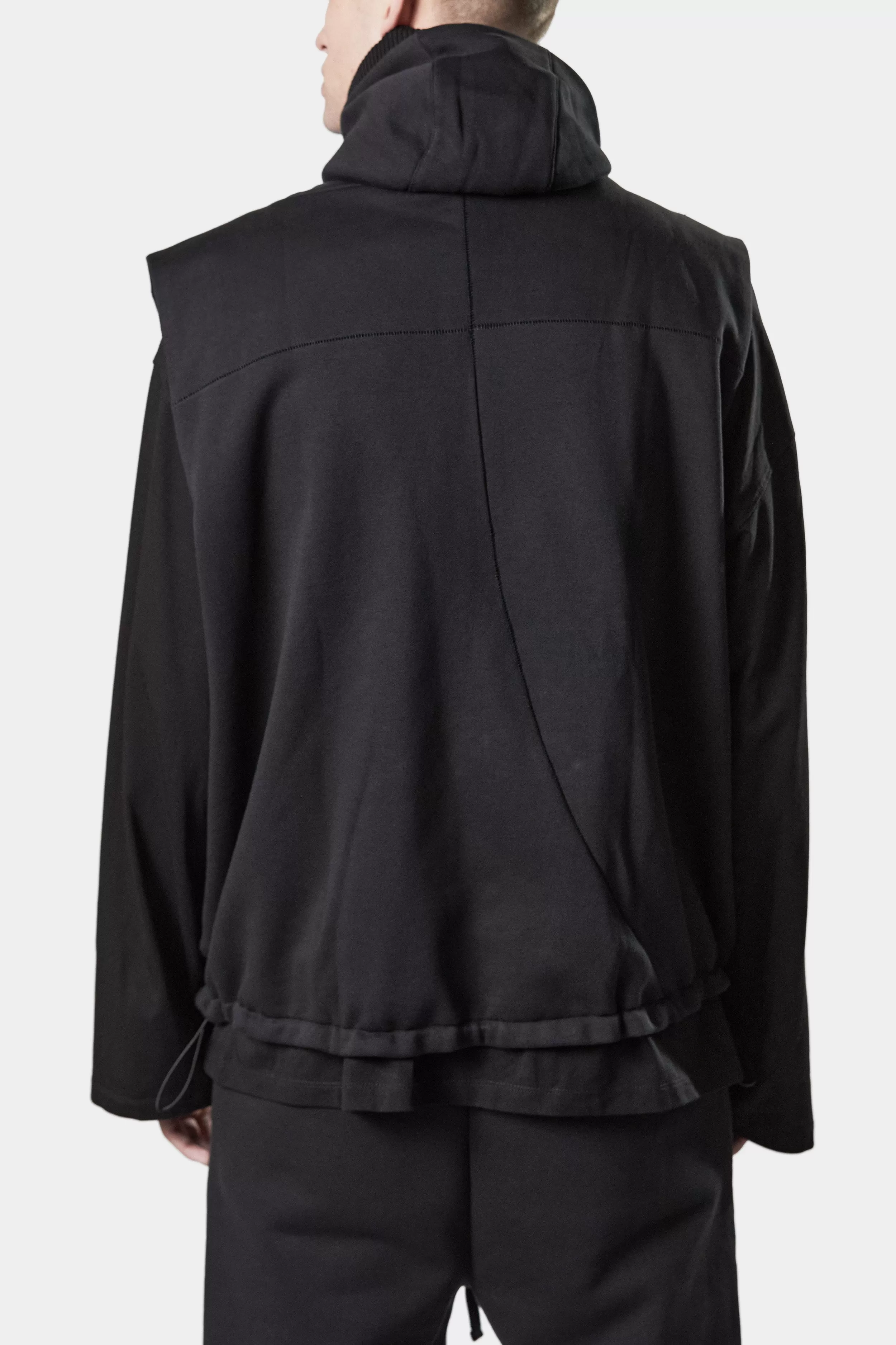 Hooded zip up sweat vest