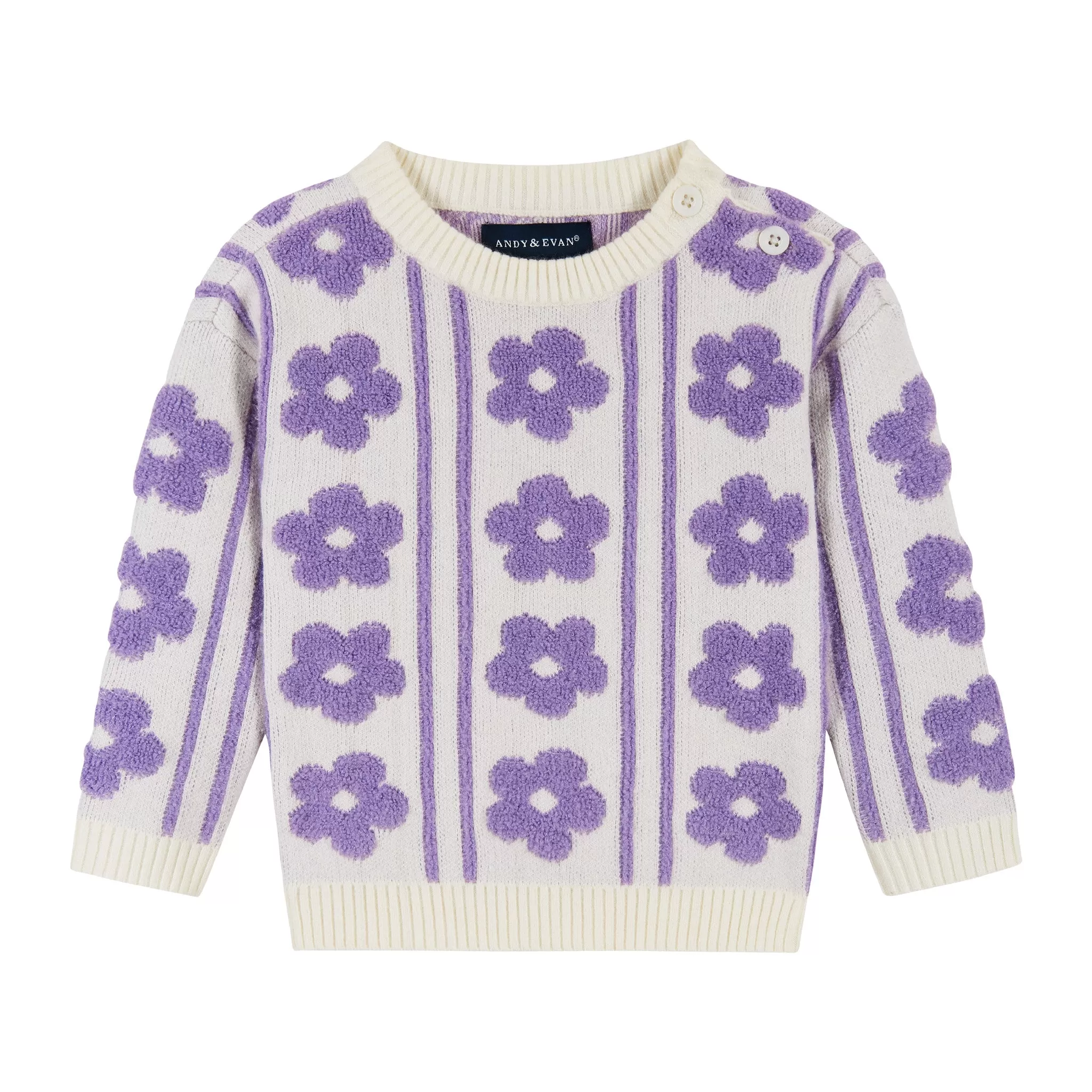 Infant Flower Sweater & Legging Set  | Purple